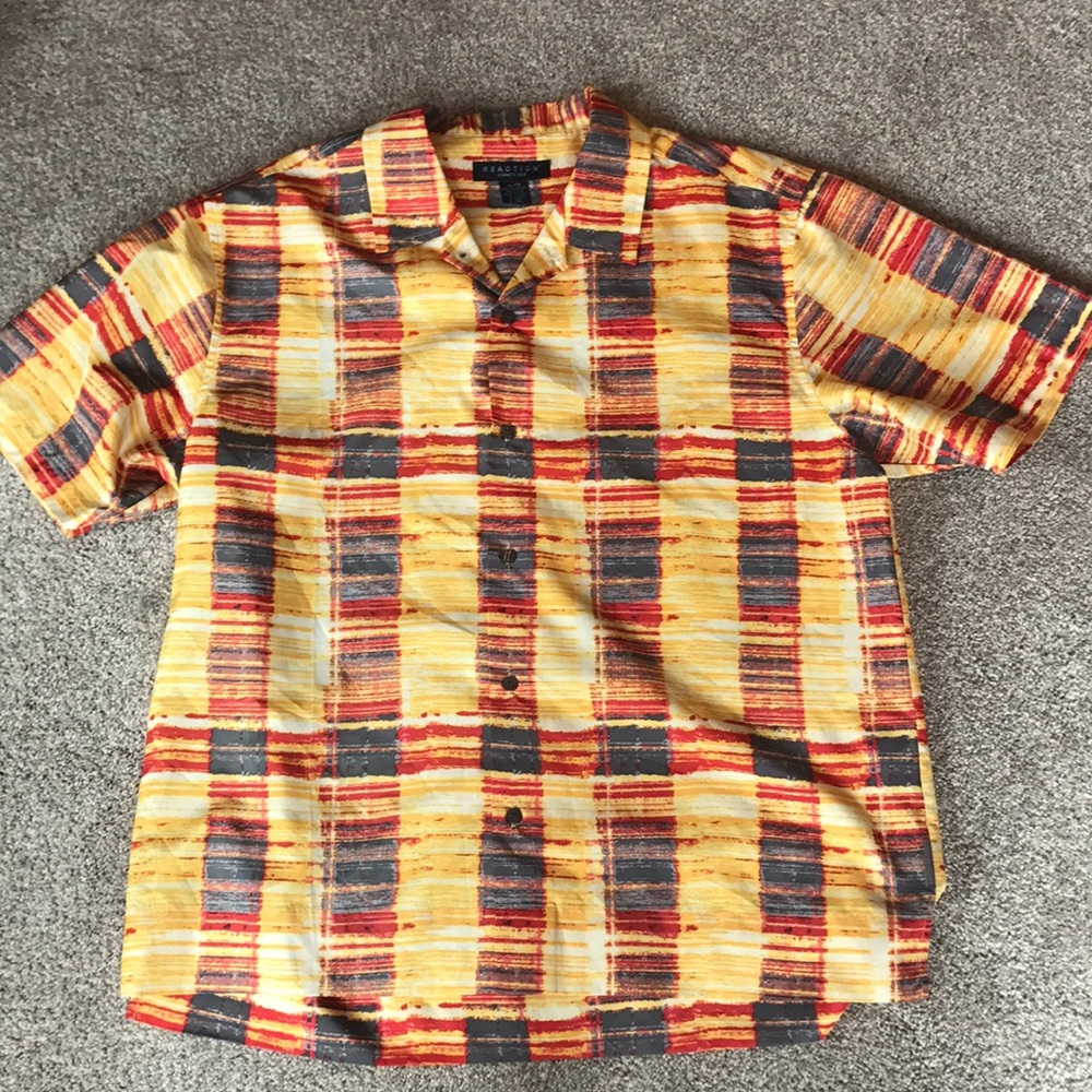 Reaction Kenneth Cole Colorful Shirt Size XL